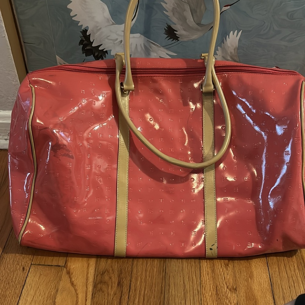 Arcadia pink duffle weekender bag